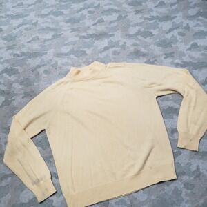 Vintage‎ St. Michael Courtelle Sweatshirt Womens 14 Yellow Pullover Long Sleeve